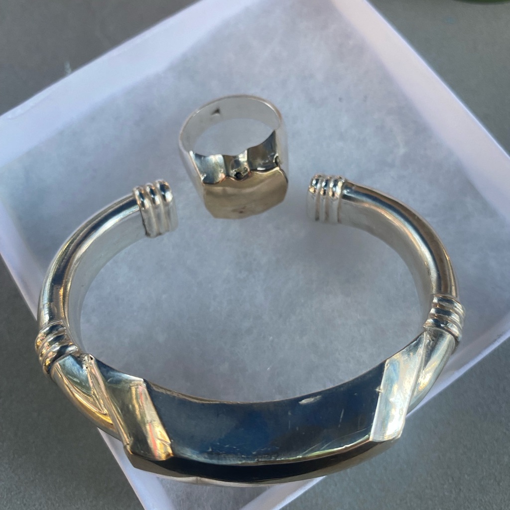 Ring Gold In Silver From Africa